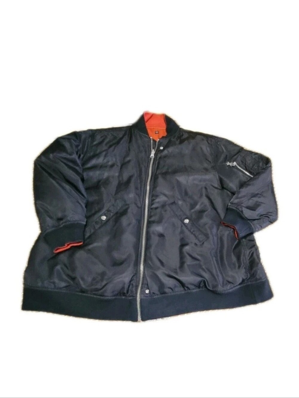 Opening Ceremony Black Orange Reversible Mens MA-1 Bomber Jacket Small